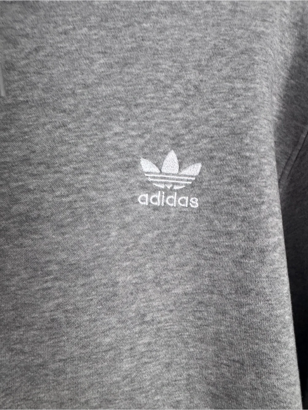 Adidas Men’s Gray Originals Trefoil Pullover Hoodie, Athletic Top - Picture 2 of 10